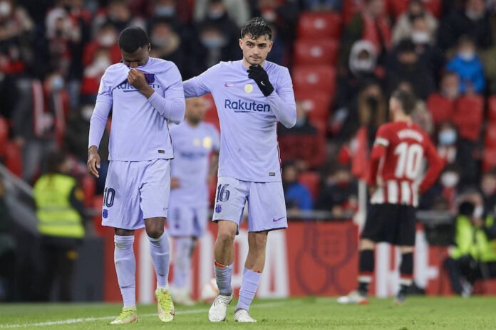 Der FC Barcelona verlor nicht nur das Copa-Achtelfinale gegen Bilbao, sondern auch Ansu Fati. Der FC Barcelona verlor nicht nur das Copa-Achtelfinale gegen Bilbao, sondern auch Ansu Fati.