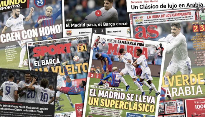 Clásico Supercopa Pressestimmen Real Madrid Barcelona