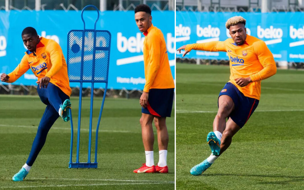 Dembele-Aubameyang-Adama-Traore-FC-Barcelona Dembele-Aubameyang-Adama-Traore-FC-Barcelona
