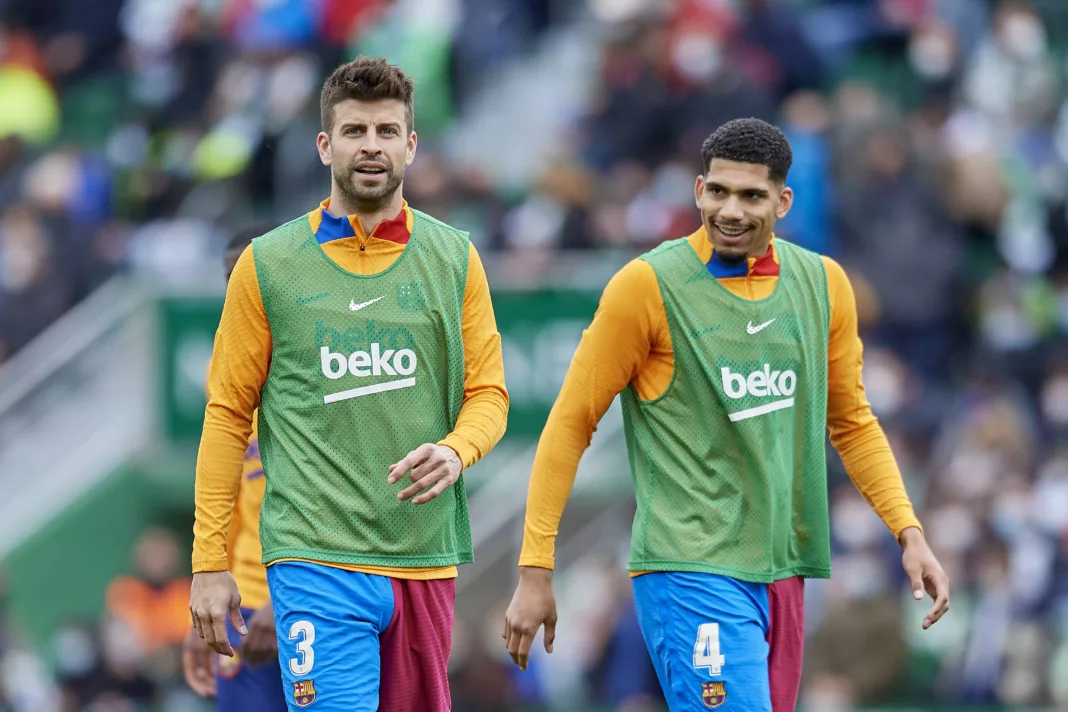 Gerard Pique Ronald Araujo FC Barcelona Gerard Pique Ronald Araujo FC Barcelona