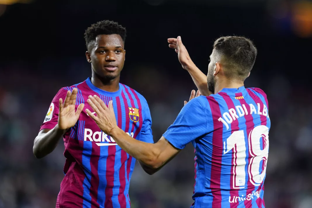 Ansu Fati Jordi Alba FC Barcelona Ansu Fati Jordi Alba FC Barcelona