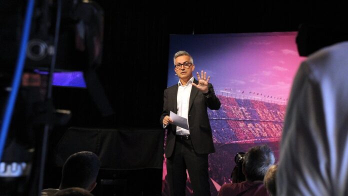 FC Barcelona Laporta Font Präsident FC Barcelona Laporta Font Präsident
