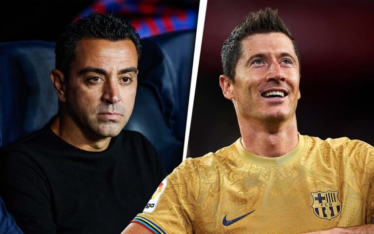 Xavi Robert Lewandowski FC Barcelona