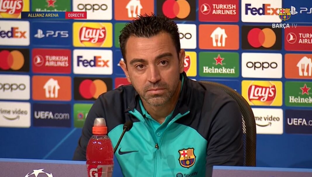 Xavi Pressekonferenz Champions League Bayern München Xavi Pressekonferenz Champions League Bayern München