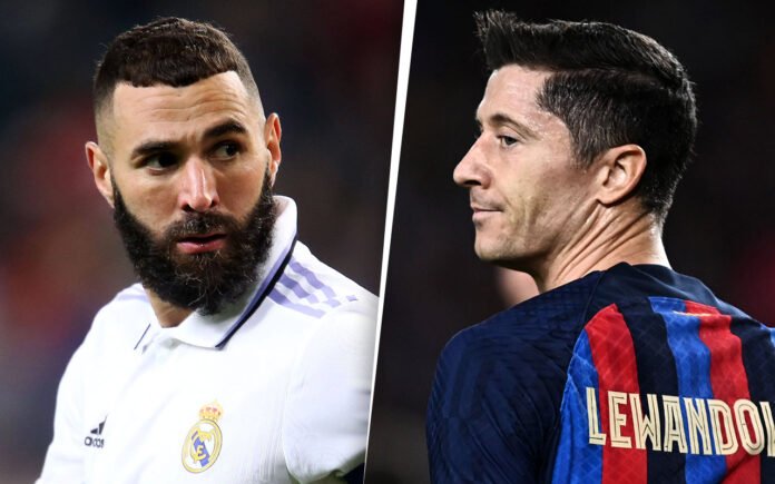Karim Benzema Robert Lewandowski Real Madrid FC Barcelona Karim Benzema Robert Lewandowski Real Madrid FC Barcelona