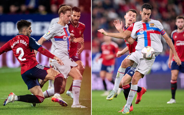 Frenkie de Jong Sergio Busquets FC Barcelona Osasuna Frenkie de Jong Sergio Busquets FC Barcelona Osasuna