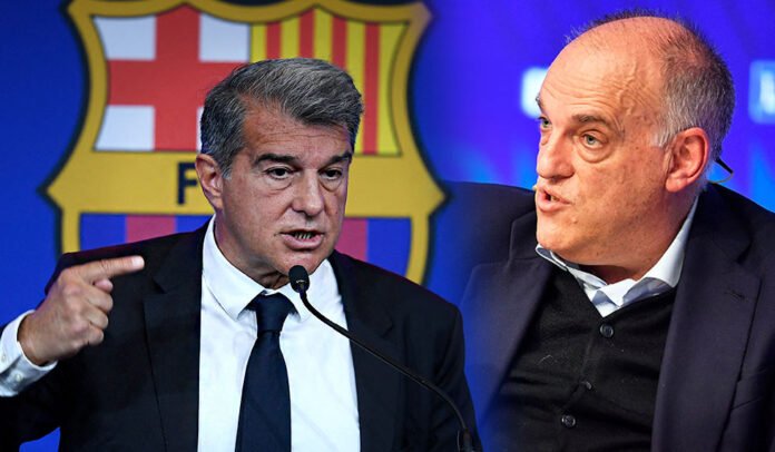 Joan Laporta FC Barcelona Javier Tebas Joan Laporta FC Barcelona Javier Tebas
