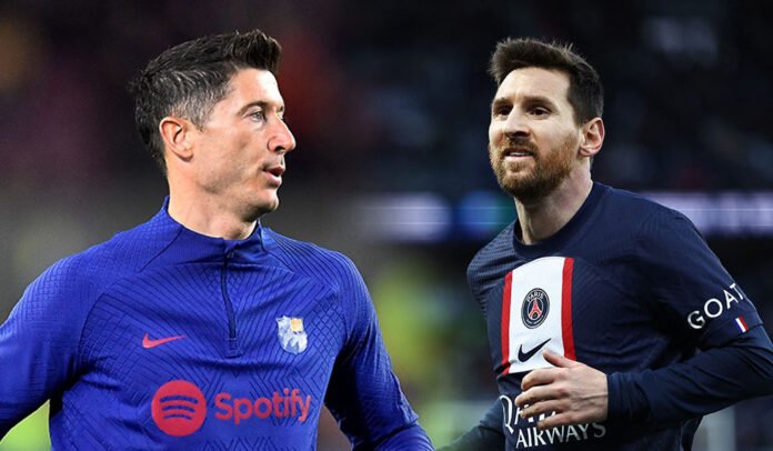 Robert Lewandowski Lionel Messi FC Barcelona Robert Lewandowski Lionel Messi FC Barcelona