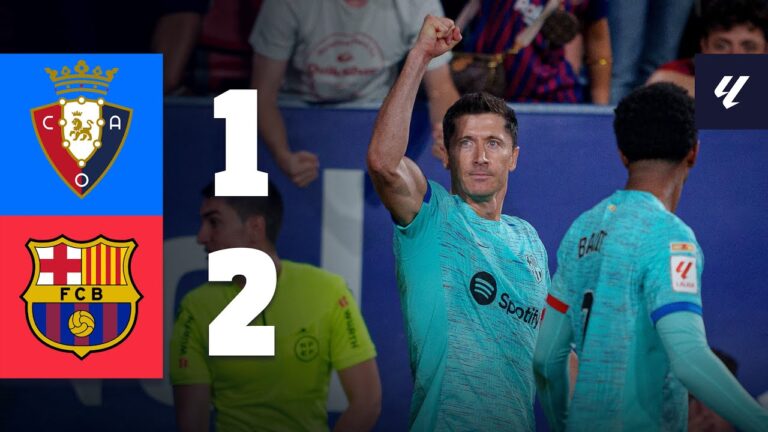 Highlights CA Osasuna 1:2 FC Barcelona | Lewandowski behält die Nerven